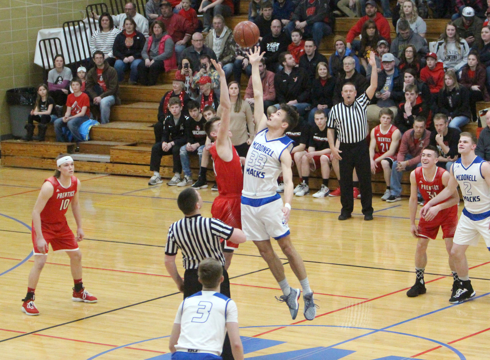 Prentice at McDonell boys basketball 3-2-19